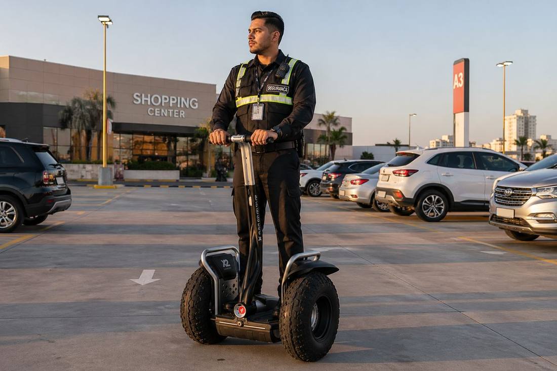 Segway i2 percorrendo plataforma de estação