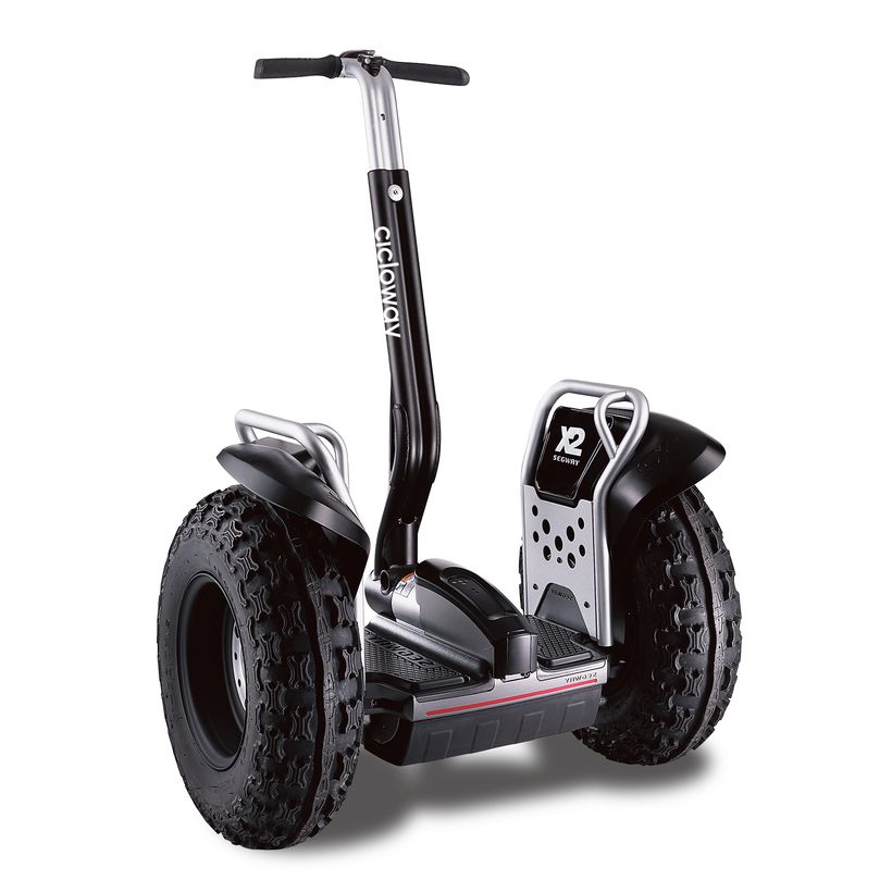 Detalhe dos pneus off-road do Segway X2