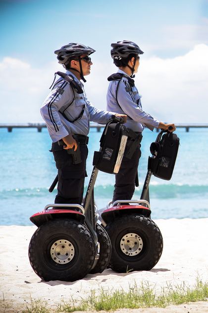 Segway X2 em ronda de orla