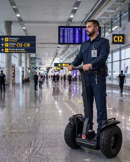 Segway X2 em operação de segurança